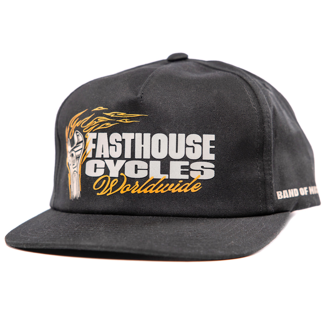 Fasthouse Spanner Hat Black - Front Side View
