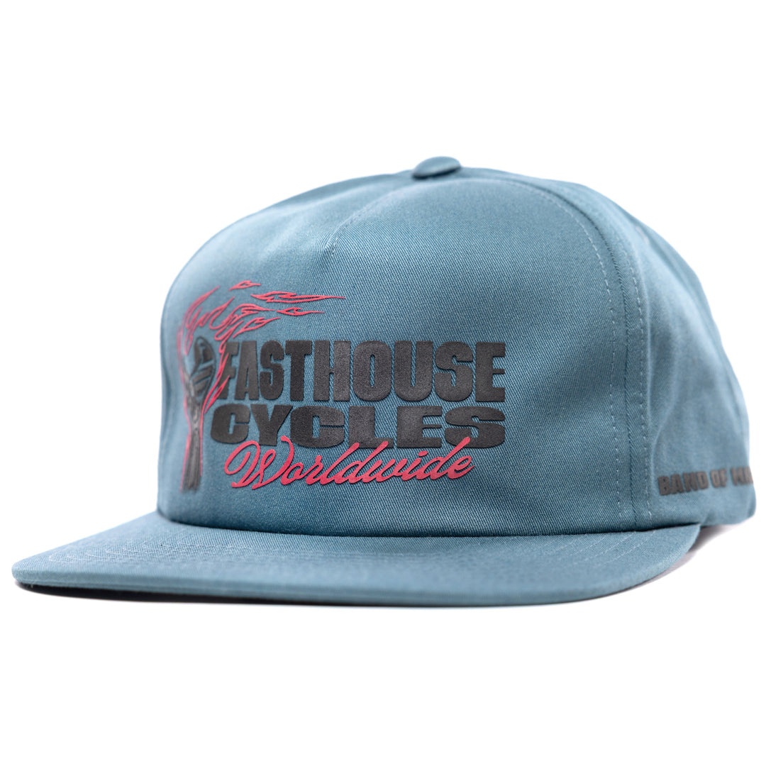 Fasthouse Spanner Hat Indigo - Front Side View