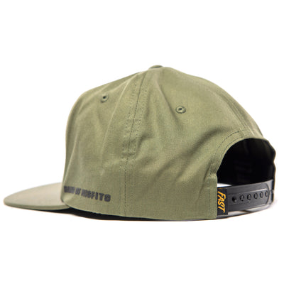 Fasthouse Spanner Hat Olive - Rear Side View