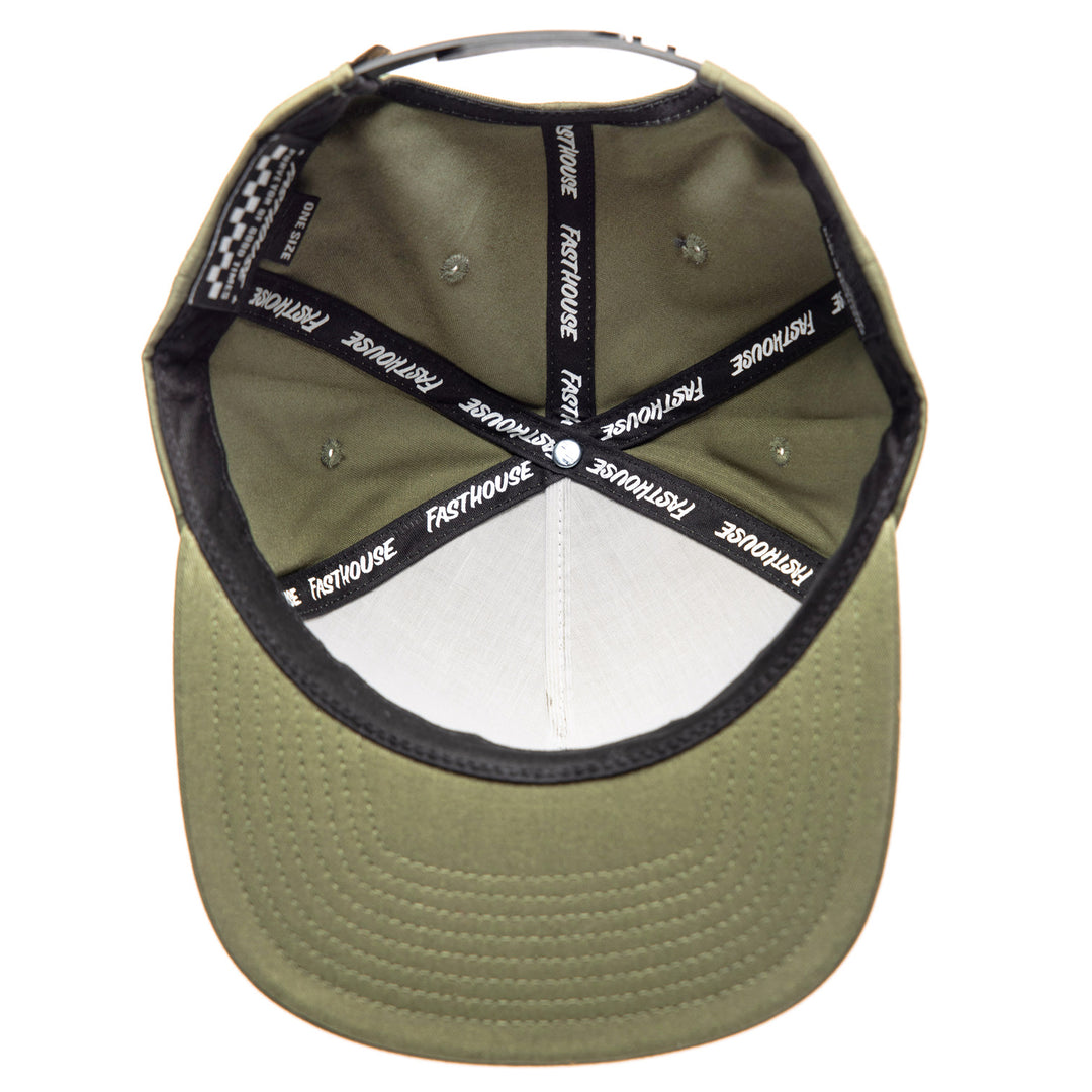 Fasthouse Spanner Hat Olive - Bottom Up View