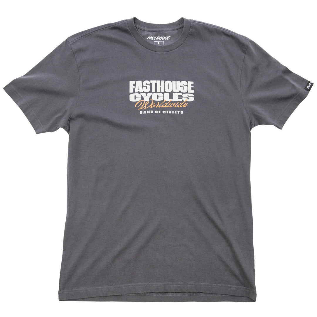 Fasthouse Spanner SS Tee Graphite Black - Front View