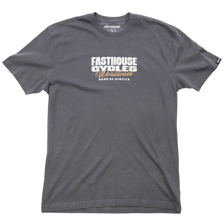 Fasthouse Spanner SS Tee Graphite Black - Front View