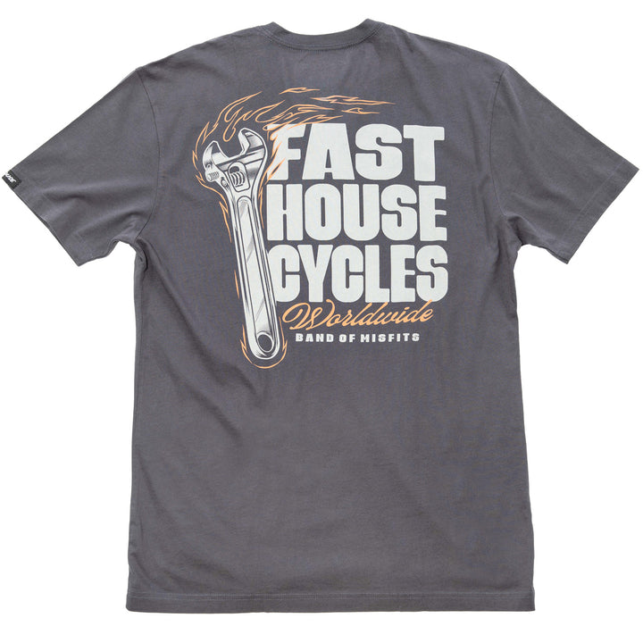 Fasthouse Spanner SS Tee Graphite Black - Rear View