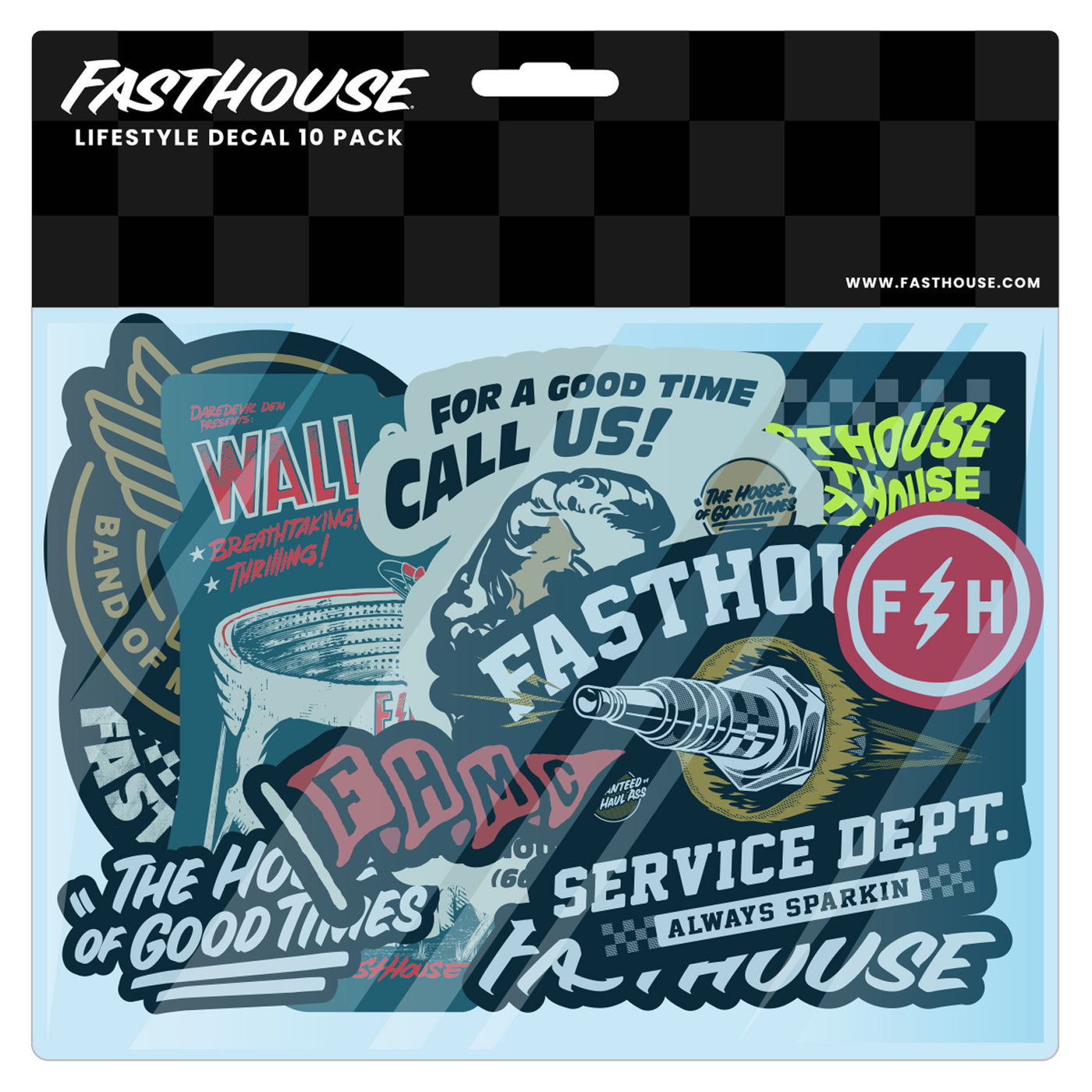 Fasthouse Spring '24 Decal 10-Pack - Package of Stickers