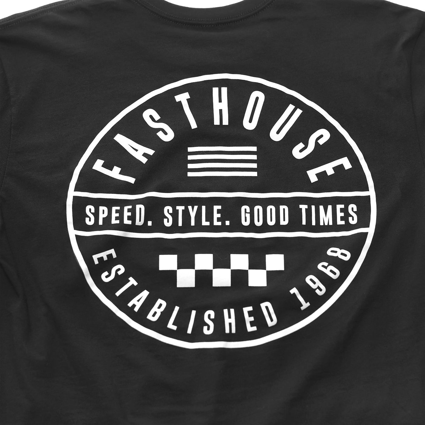 Fasthouse Statement Tee Black - Close-Up of Graphic on Back