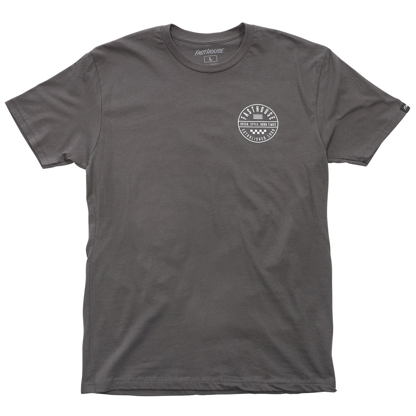 Fasthouse Statement Tee Gunmetal - Front View