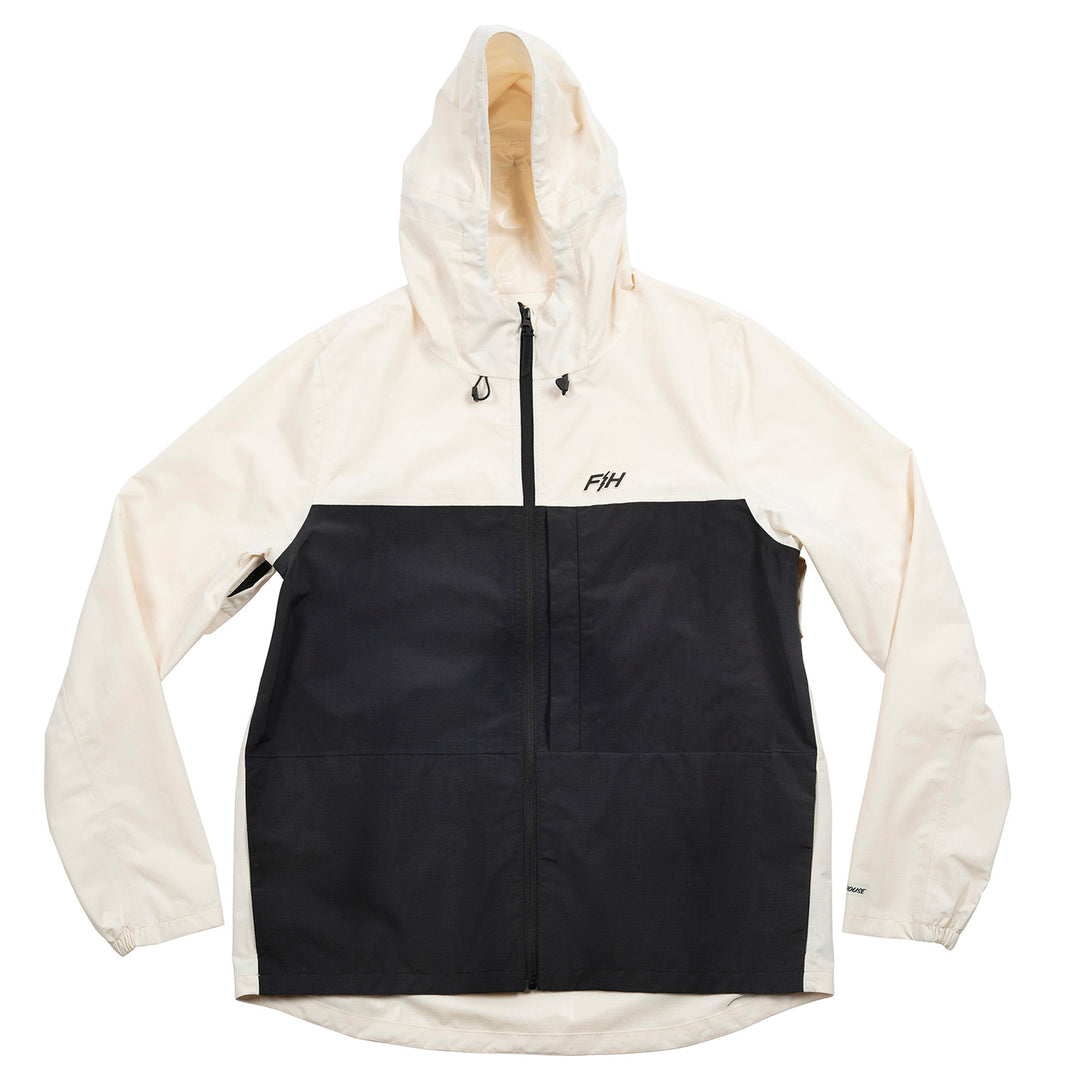 Fasthouse Statement Packable Windbreaker Natural/Black - Front View