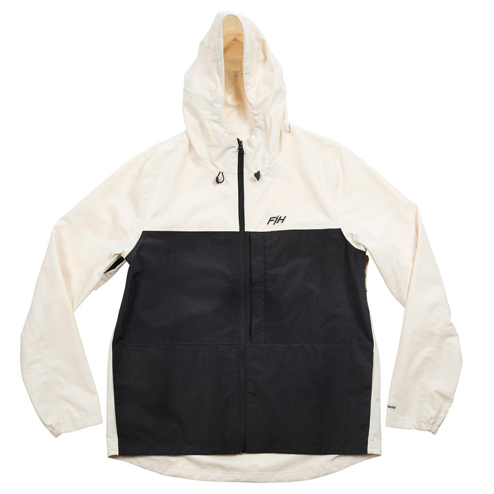 Fasthouse Statement Packable Windbreaker Natural/Black - Front View