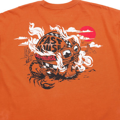 Fasthouse Stinger SS Tee Rust - Close-Up of Graphic on Back