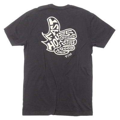 Fasthouse Satisfaction SS Tee Black - Rear View