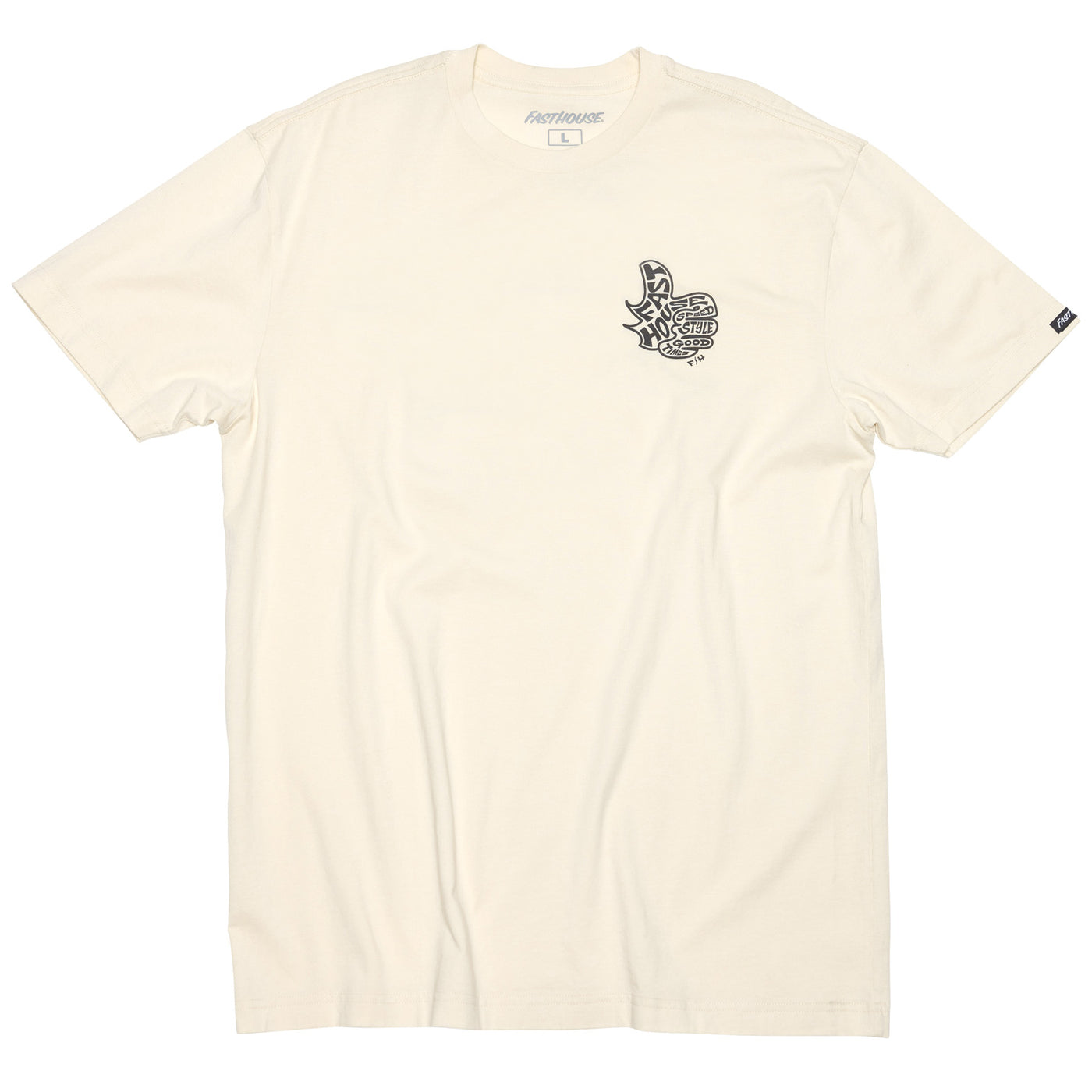 Fasthouse Satisfaction SS Tee Natural - Front View