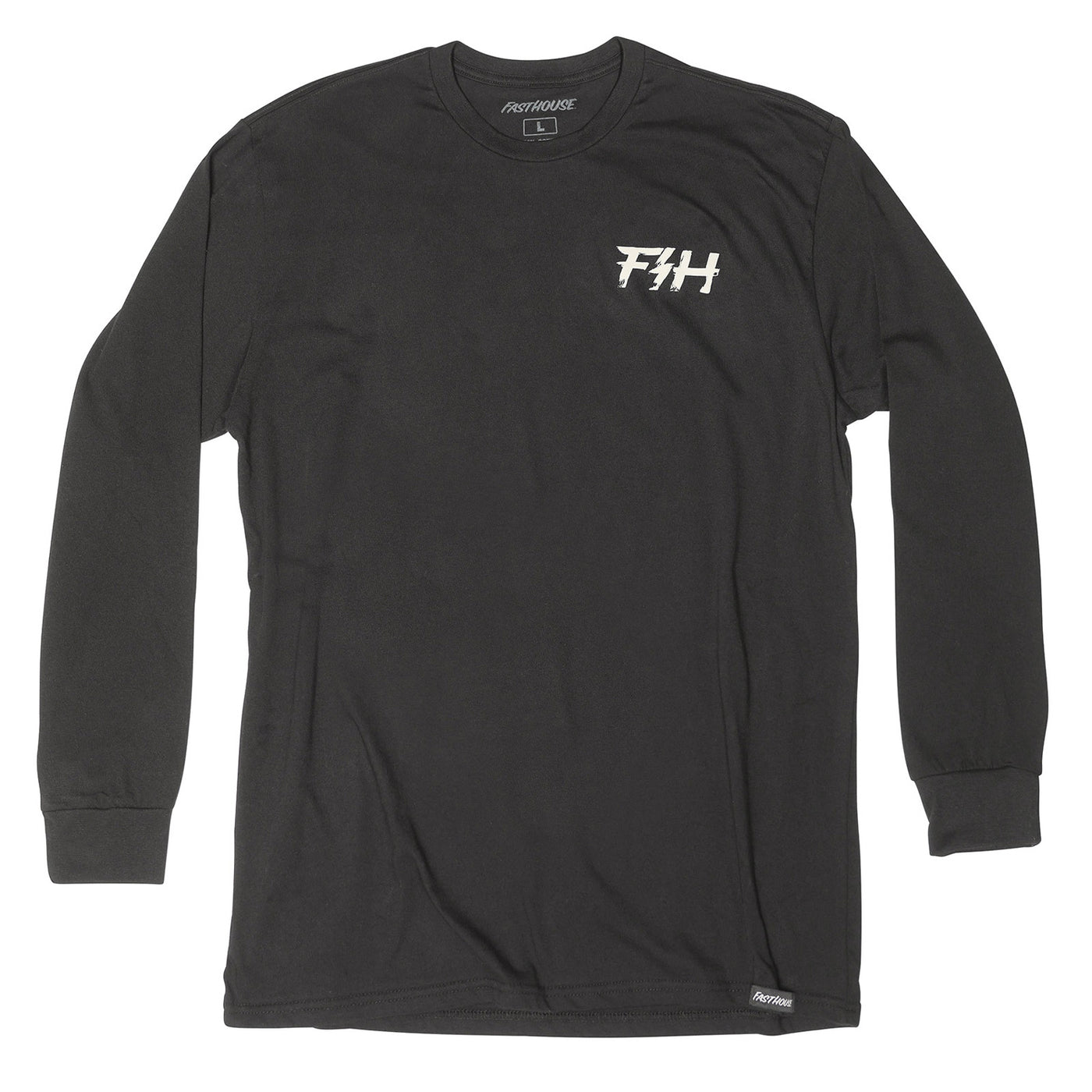 Fasthouse Surface Long Sleeve Tee Black - Front View