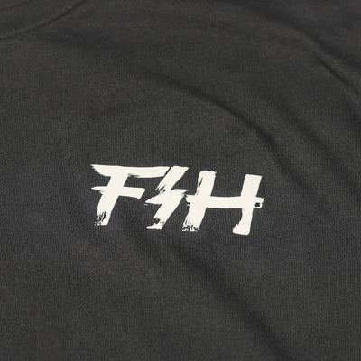 Fasthouse Surface Long Sleeve Tee Black - Close-Up of Graphic on Front