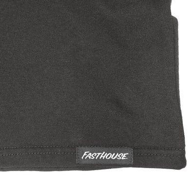 Fasthouse Surface Long Sleeve Tee Black - Close-Up of Tag Sewn into Hem