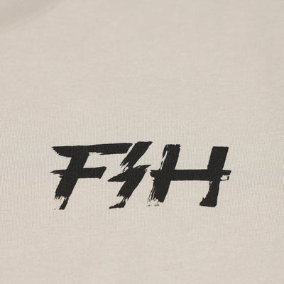 Fasthouse Surface Tee Light Gray - Close-Up of Graphic on Front