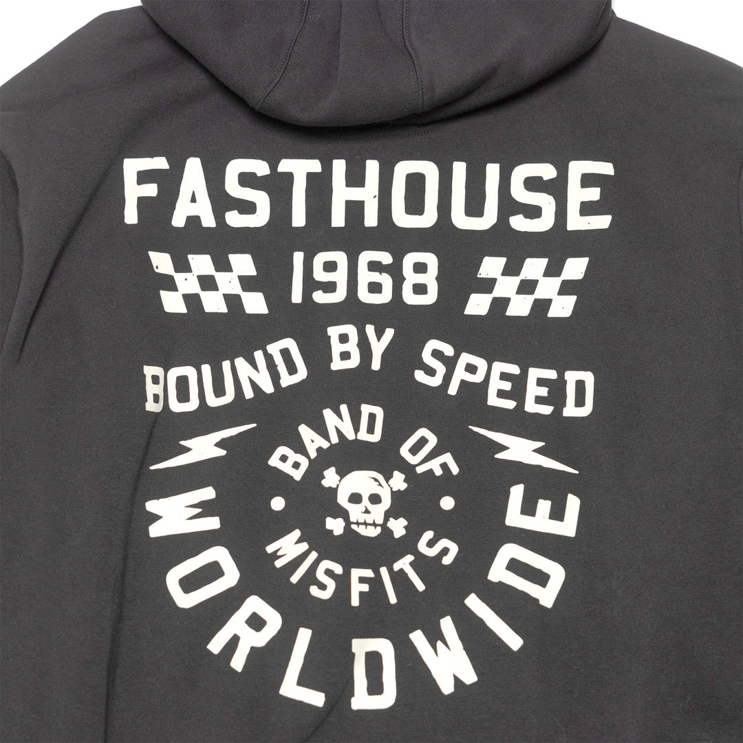 Fasthouse Seaver Hooded Pullover Black - Close-Up of Graphic on Rear