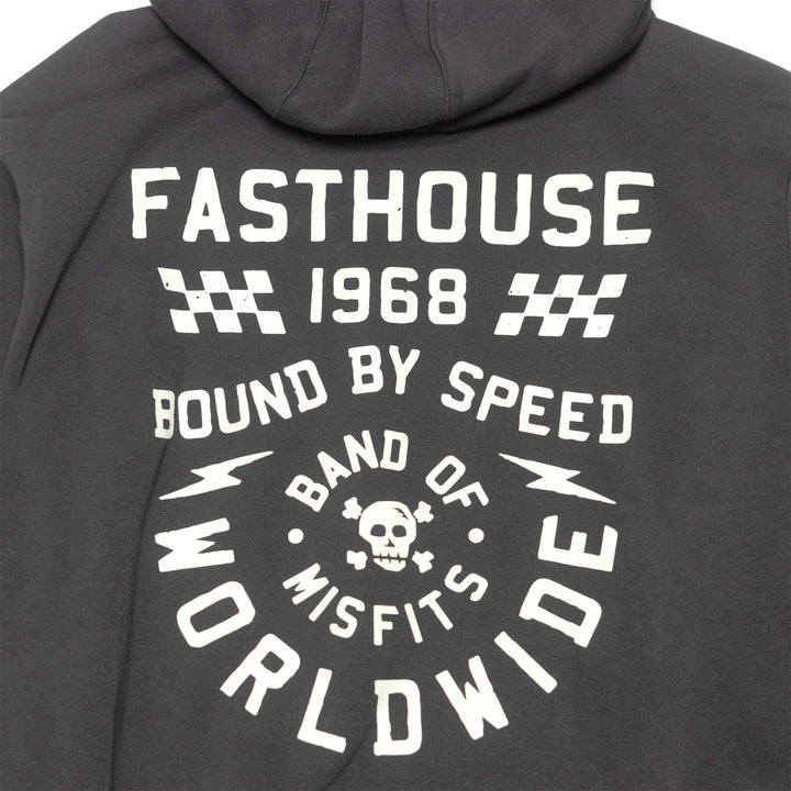 Fasthouse Seaver Hooded Pullover Black - Close-Up of Graphic on Rear