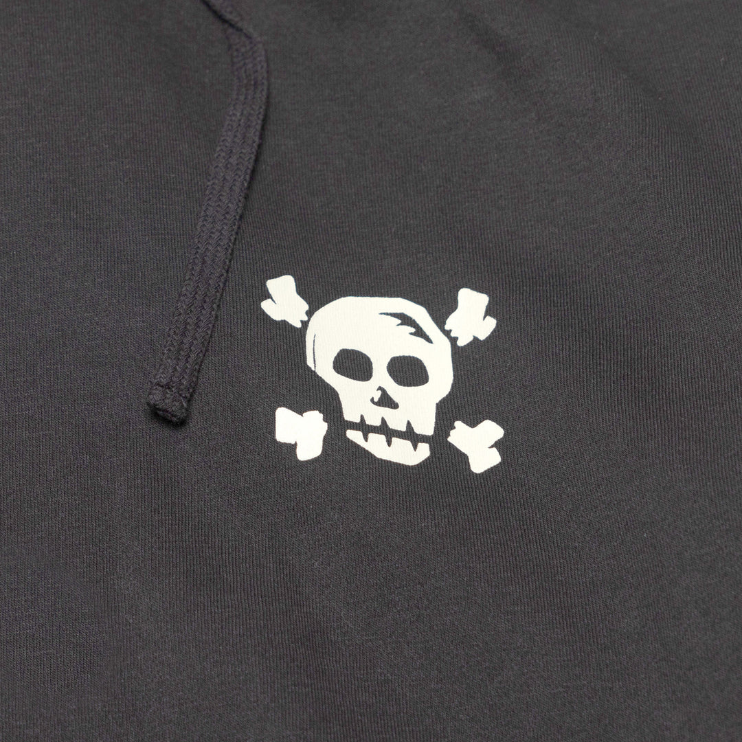 Fasthouse Seaver Hooded Pullover Black - Close-Up of Graphic on Front