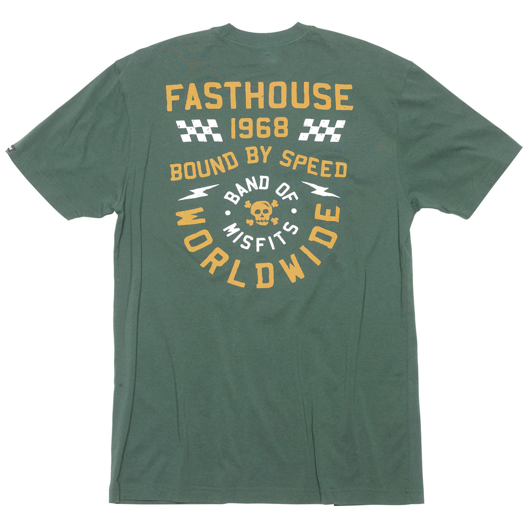 Fasthouse Seaver SS Tee Forest Green - Rear View