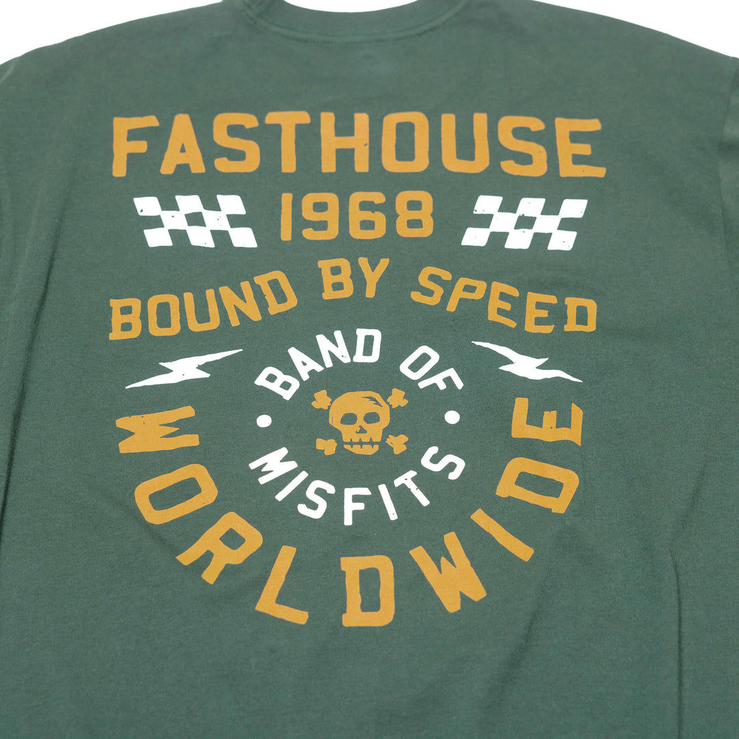Fasthouse Seaver SS Tee Forest Green - Close-Up of Graphic on Rear