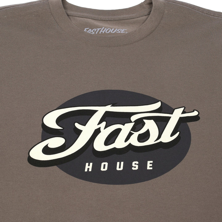 Fasthouse Tasker SS Tee Gull Gray - Close-Up of Graphic on Front