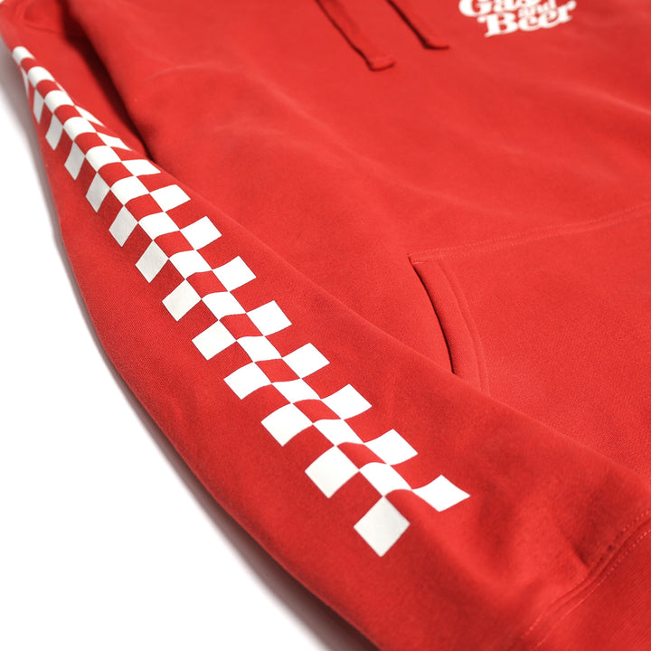Fasthouse Tavern Hooded Pullover Cardinal - Close-Up of Graphic on Sleeve