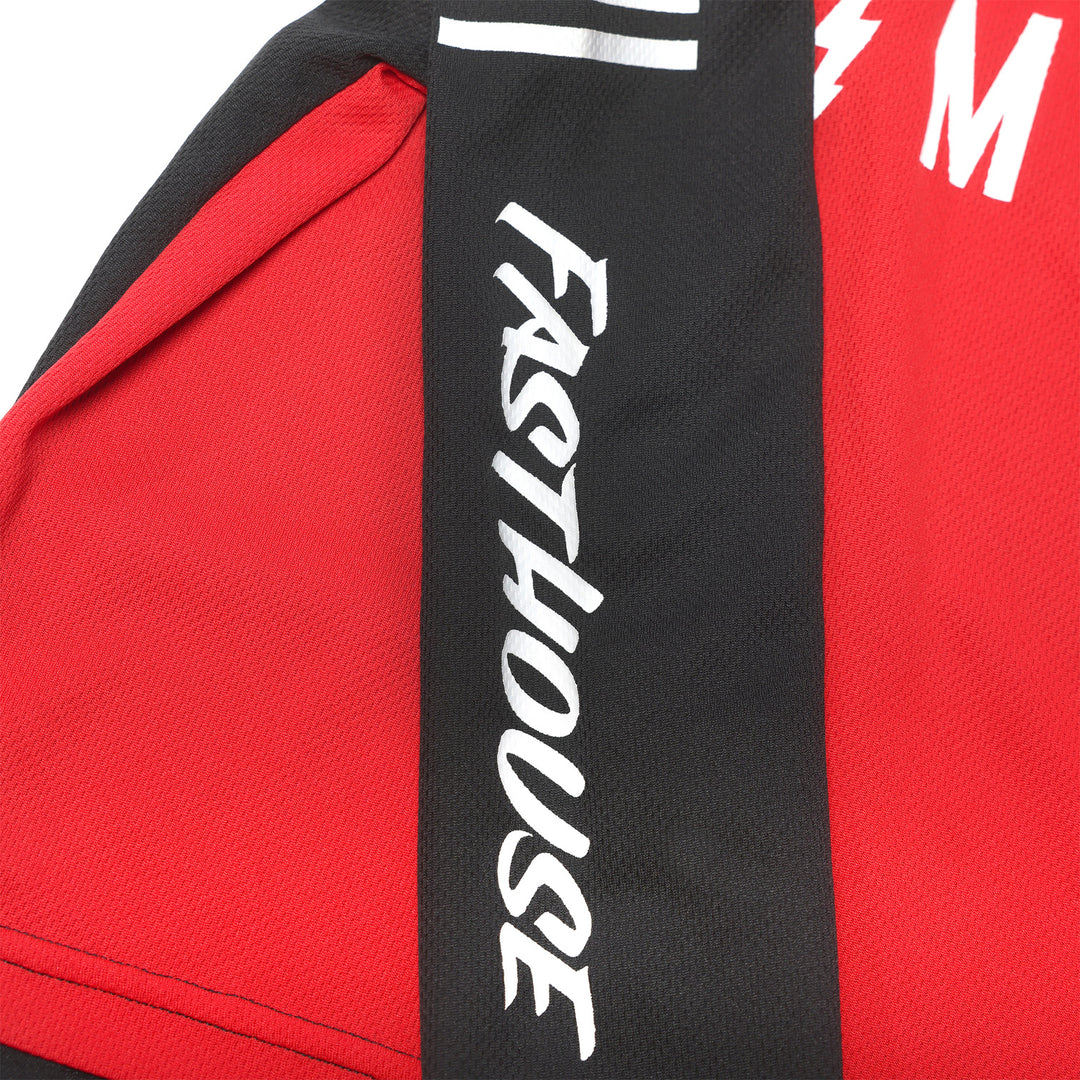 Fasthouse Toddler Akin Jersey Red/Black - Close-Up of Sleeve Graphic