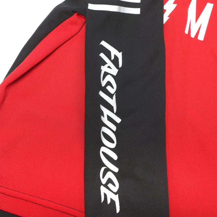 Fasthouse Toddler Akin Jersey Red/Black - Close-Up of Sleeve Graphic