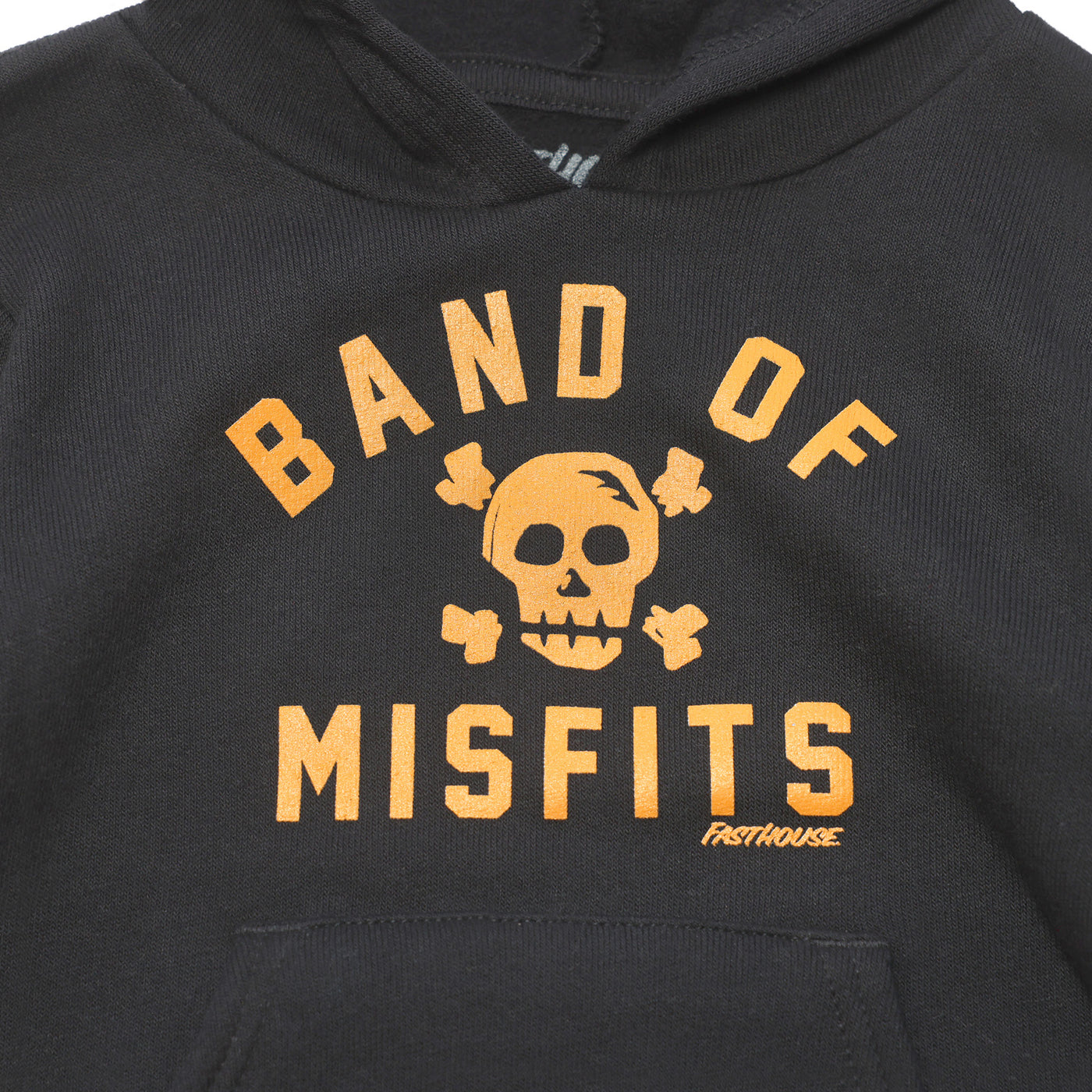 Fasthouse Toddler Capone Hooded Pullover Black - Close-Up of Graphic on Front