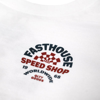 Fasthouse Toddler Deco Tee White - Close-Up of Graphic on Front