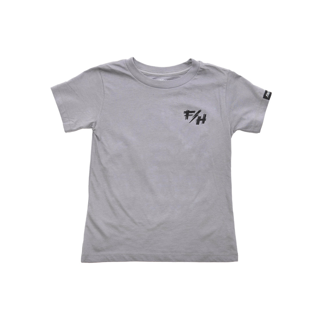 Fasthouse Toddler Fray SS Tee Light Gray - Front View