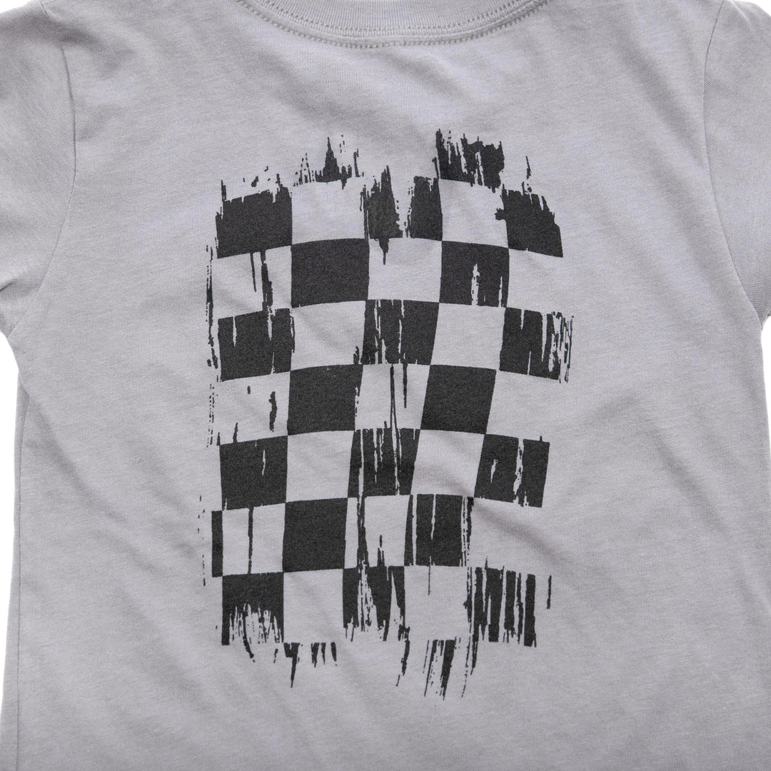 Fasthouse Toddler Fray SS Tee Light Gray - Close-Up of Graphic on Back