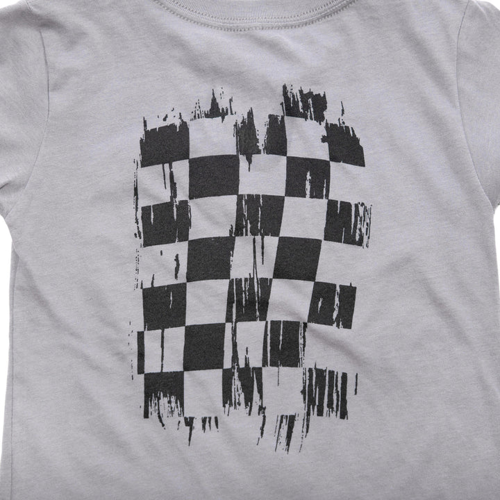 Fasthouse Toddler Fray SS Tee Light Gray - Close-Up of Graphic on Back