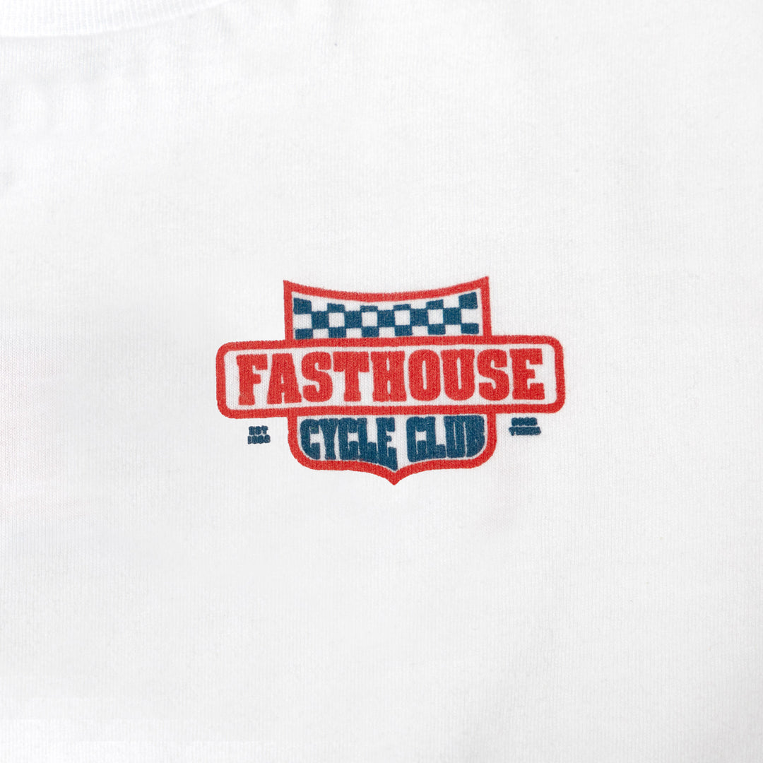 Fasthouse Toddler Krest SS Tee White - Close-Up of Graphic on Front