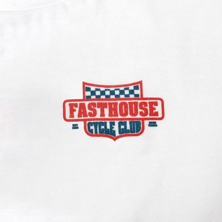 Fasthouse Toddler Krest SS Tee White - Close-Up of Graphic on Front