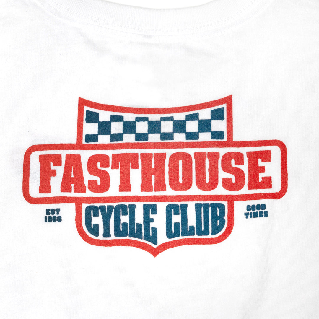 Fasthouse Toddler Krest SS Tee White - Close-Up of Graphic on Rear