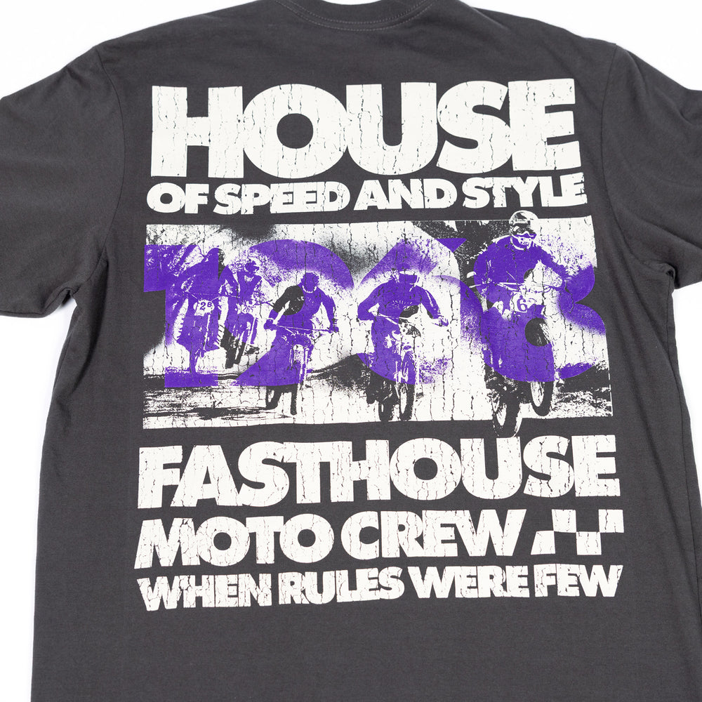 Fasthouse The House SS Tee Graphite Black - Rear View