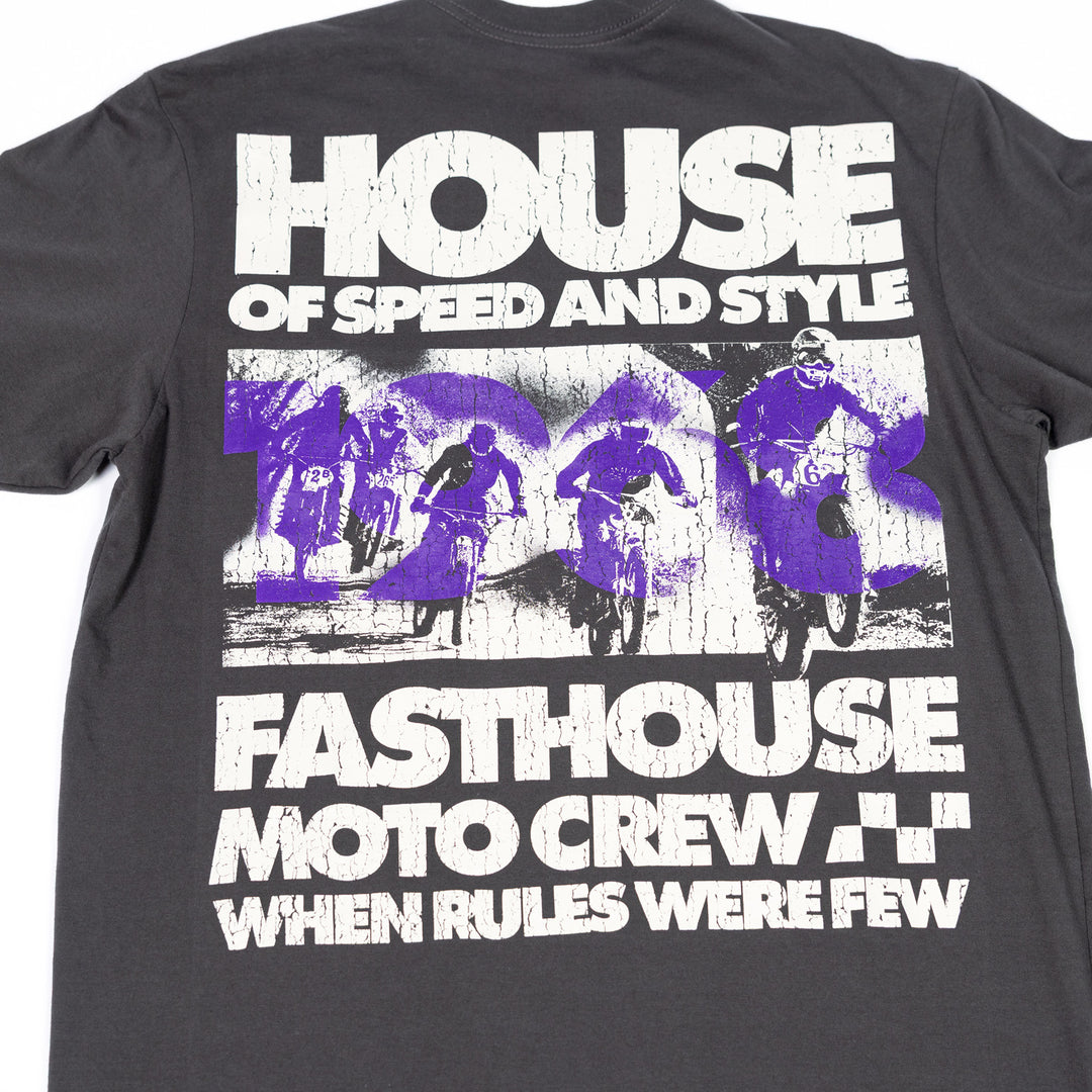 Fasthouse The House SS Tee Graphite Black - Rear View