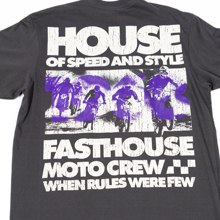 Fasthouse The House SS Tee Graphite Black - Rear View
