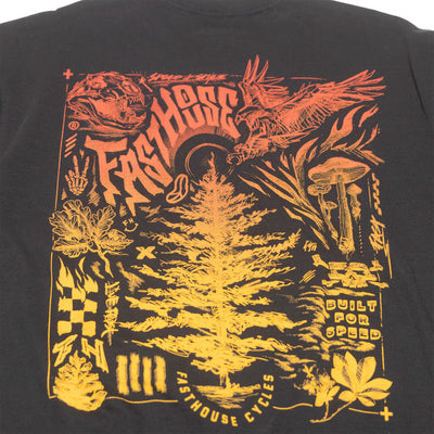 Fasthouse Tomahawk SS Tee Black - Close-Up of Graphic on Rear