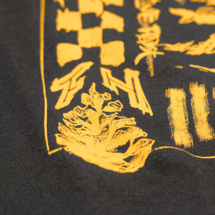 Fasthouse Tomahawk SS Tee Black - Close-Up of Rear Graphic Details