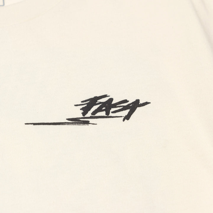 Fasthouse Tomahawk SS Tee Natural - Close-Up of Graphic on Front