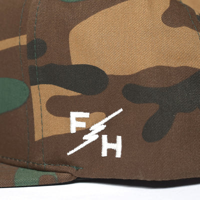 Fasthouse Toll Free Hat Camo - Close-Up of Logo on Side