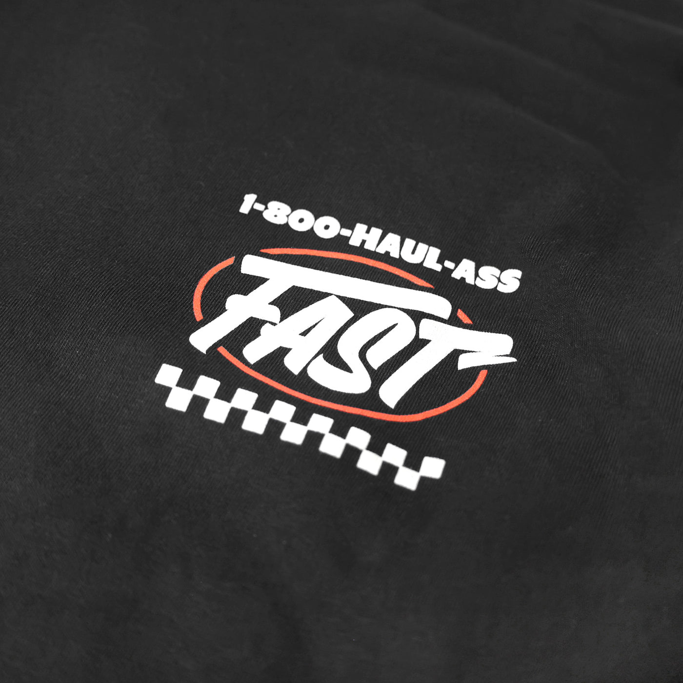 Fasthouse Toll Free LS Tee Black - Close-Up of Graphic on Front