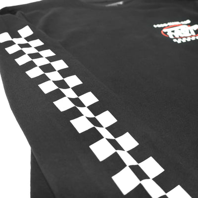 Fasthouse Toll Free LS Tee Black - Close-Up of Graphic on Sleeve