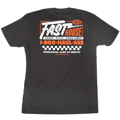 Fasthouse Toll Free SS Tee Black - Rear View