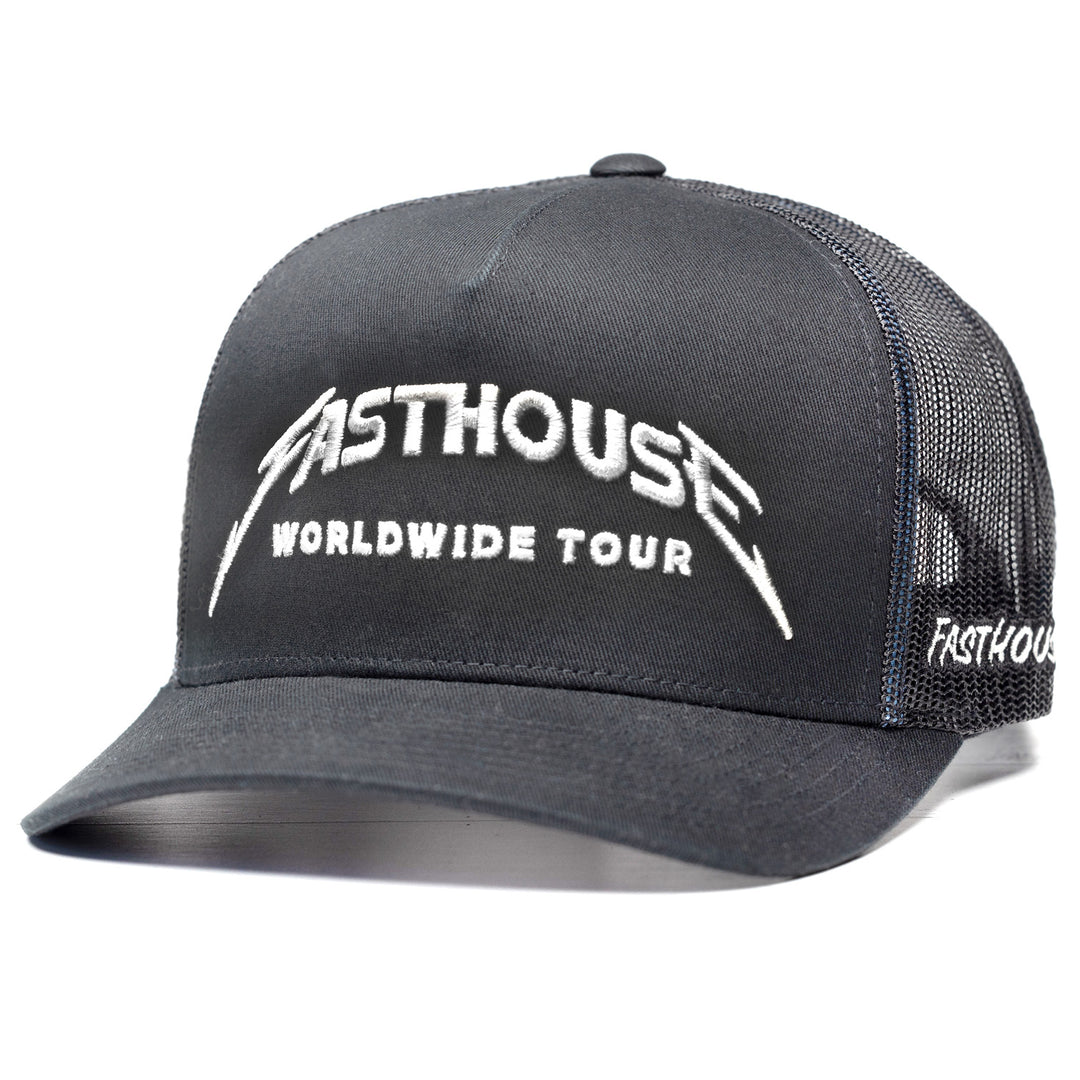 Fasthouse Tour Hat Black - Front Side View