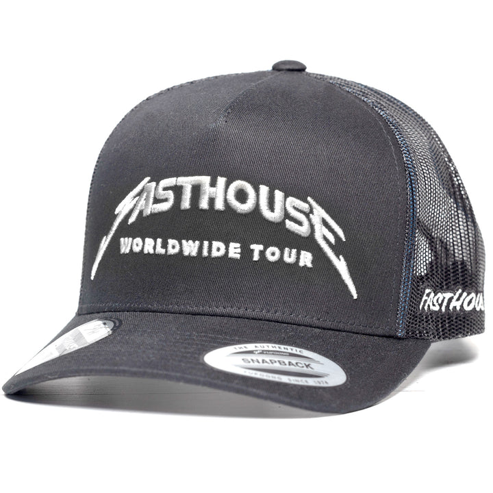Fasthouse Tour Hat Oversized Black - Front Side View
