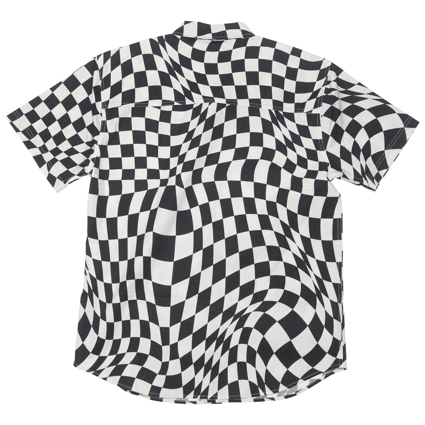 Fasthouse Trip SS Button Up Shirt Black/White - Rear View