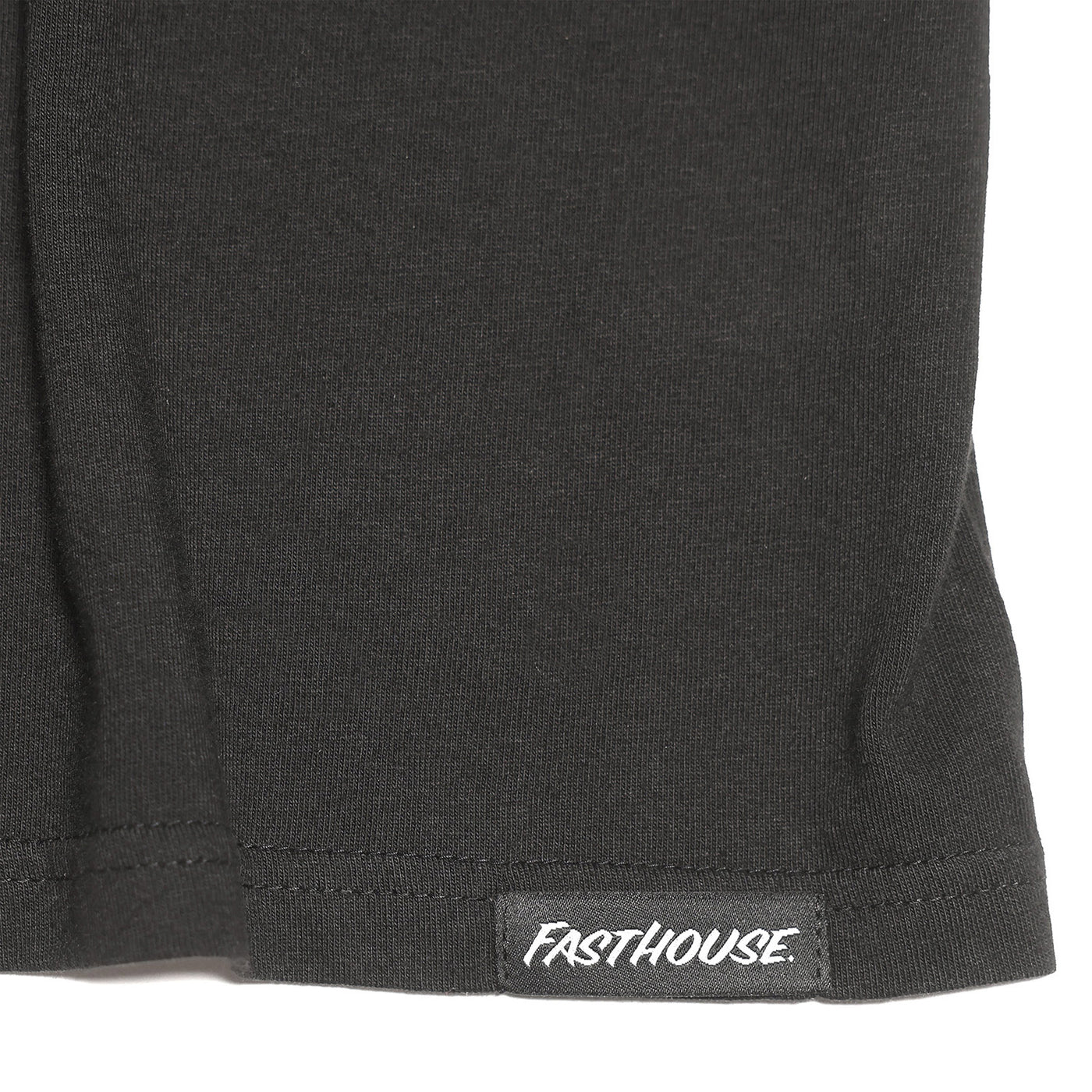 Fasthouse Tavern Long Sleeve Tee Black - Close-Up of Tag Sewn into Hem